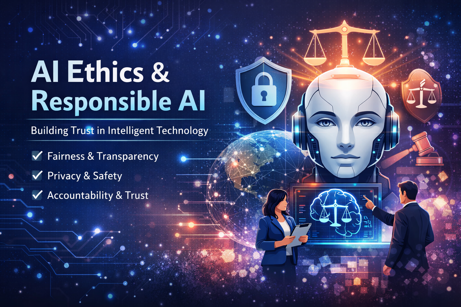 AI Ethics &amp; Responsible AI: Building Trust in Intelligent Technology